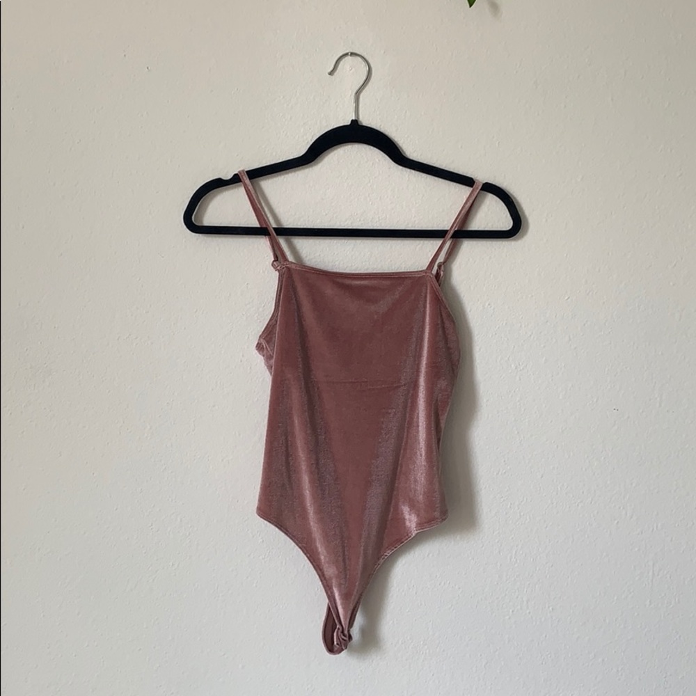 Pink Suede Bodysuit